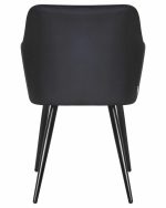 Набор 2 шт Стул обеденный DOBRIN ROBERT, черные матовые ножки, велюр V108-77 Чёрный — изображение 5
