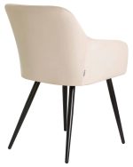 Набор 2 шт Стул обеденный DOBRIN ROBERT, черные матовые ножки, велюр V108-98 Бежевый — изображение 5