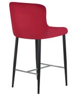 Набор 2 шт Стул полубарный DOBRIN CHRISTIAN'65, черные ножки, бордовый велюр (V108-85) — изображение 5