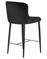 Набор 2 шт Стул полубарный DOBRIN CHRISTIAN'65, черные ножки, черный велюр (V108-77) — изображение 5