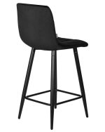 Набор 2 шт Стул полубарный DOBRIN OLIVIA, черные матовые ножки, черный велюр (108-77) — изображение 5