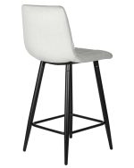 Набор 2 шт Стул полубарный DOBRIN OLIVIA, черные матовые ножки, светло-серый велюр (108-52) — изображение 5