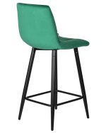 Набор 2 шт Стул полубарный DOBRIN OLIVIA, черные матовые ножки, зелёный велюр (108-64) — изображение 5