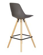 Набор 2 шт Стул полубарный DOBRIN RONNI, ножки светлый бук, тёмно-серый (GR-04) — изображение 5