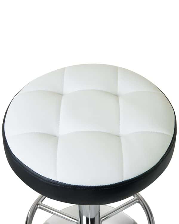 Набор 2 шт Табурет барный DOBRIN BRUNO, бело-чёрный — изображение 3