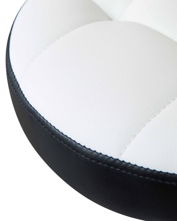 Набор 2 шт Табурет барный DOBRIN BRUNO, бело-чёрный — изображение 4