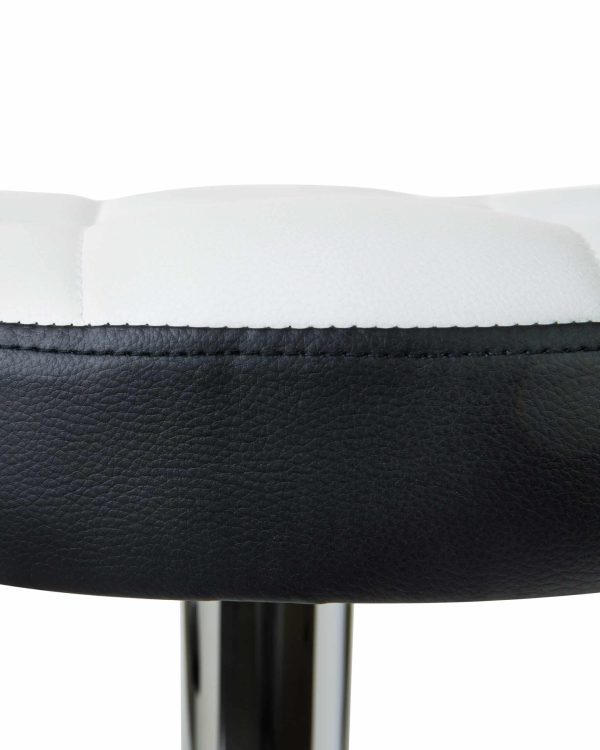 Набор 2 шт Табурет барный DOBRIN BRUNO, бело-чёрный — изображение 5