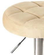 Набор 2 шт Табурет барный DOBRIN BRUNO, бежевый велюр (MJ9-10) — изображение 4