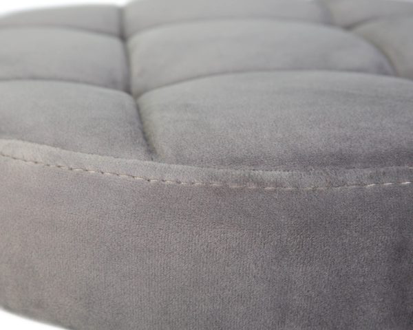 Набор 2 шт Табурет барный DOBRIN BRUNO BLACK, серый велюр (MJ9-75) — изображение 4