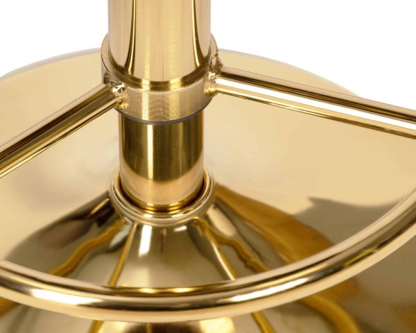 Набор 2 шт Табурет барный DOBRIN BRUNO GOLD, пудрово-розовый велюр (MJ9-32) — изображение 2