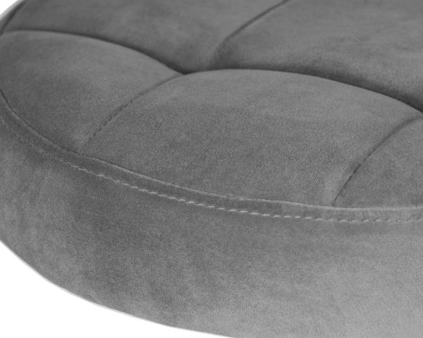 Набор 2 шт Табурет барный DOBRIN BRUNO GOLD, серый велюр (MJ9-75) — изображение 3