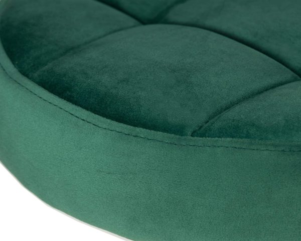 Набор 2 шт Табурет барный DOBRIN BRUNO GOLD, зеленый велюр (MJ9-88) — изображение 3