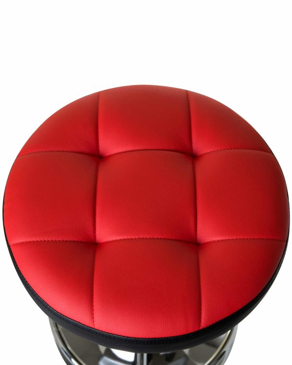 Набор 2 шт Табурет барный DOBRIN BRUNO, красно-чёрный — изображение 3