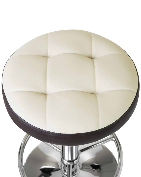 Набор 2 шт Табурет барный DOBRIN BRUNO, кремово-коричневый — изображение 3