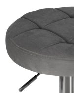 Набор 2 шт Табурет барный DOBRIN BRUNO, серый велюр (MJ9-75) — изображение 4