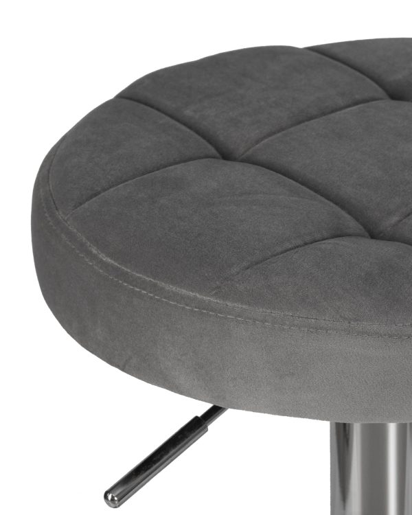 Набор 2 шт Табурет барный DOBRIN BRUNO, серый велюр (MJ9-75) — изображение 4