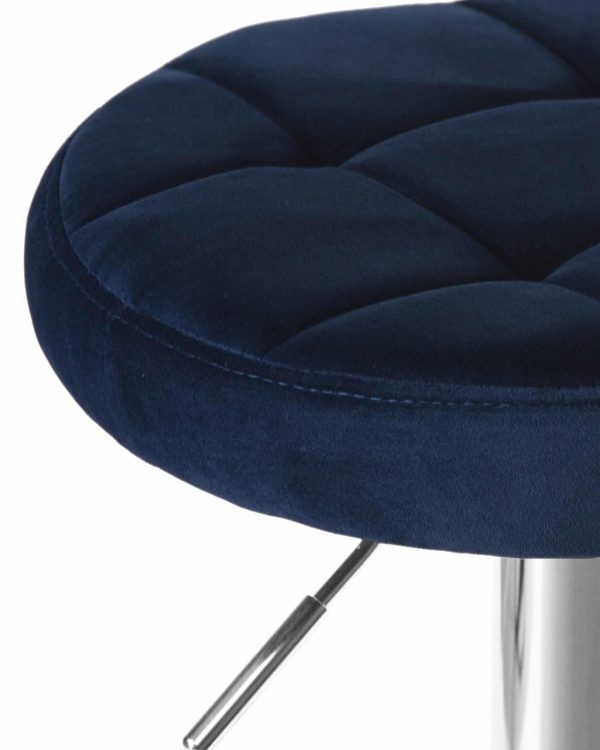 Набор 2 шт Табурет барный DOBRIN BRUNO, синий велюр (MJ9-117) — изображение 4