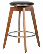 Набор 2 шт Табурет полубарный DOBRIN TOM'66, цвет черный глянец PU ABD 002 — изображение 5