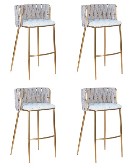 Набор 4 шт Стул барный DOBRIN EMMA GOLD