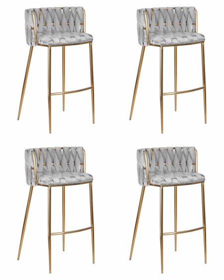 Набор 4 шт Стул барный DOBRIN EMMA GOLD