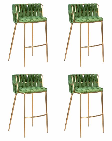 Набор 4 шт Стул барный DOBRIN EMMA GOLD