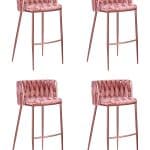 Набор 4 шт Стул барный DOBRIN EMMA ROSE GOLD