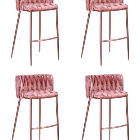 Набор 4 шт Стул барный DOBRIN EMMA ROSE GOLD