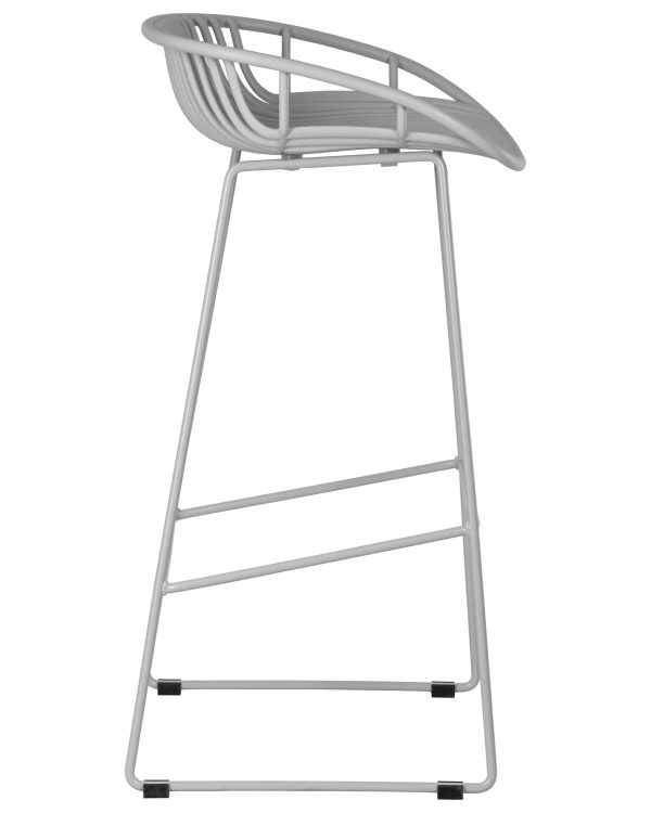 Набор 4 шт Стул барный DOBRIN FRANK, светло-серый — изображение 4