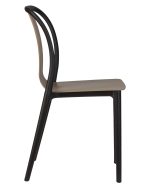 Набор 4 шт Стул обеденный DOBRIN ADAM, черный/бежевый — изображение 4