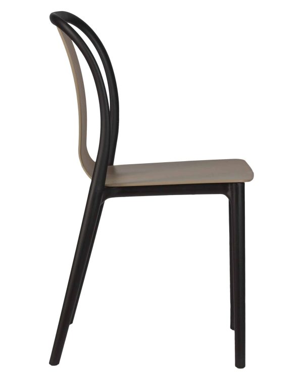 Набор 4 шт Стул обеденный DOBRIN ADAM, черный/бежевый — изображение 4