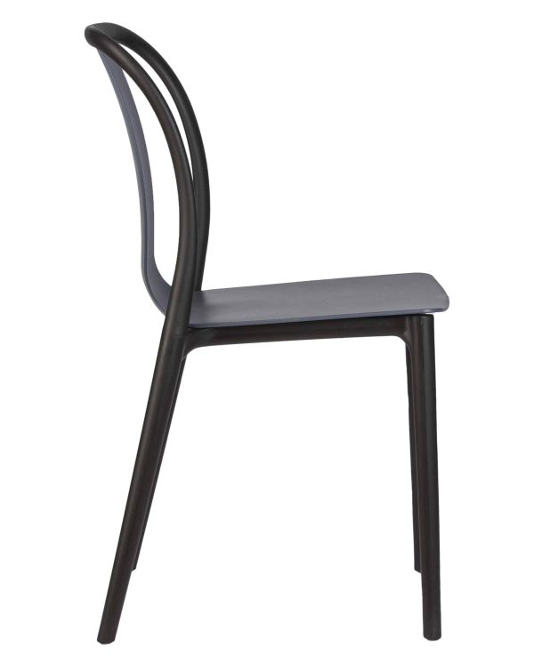 Набор 4 шт Стул обеденный DOBRIN ADAM, черный/серо-голубой — изображение 4