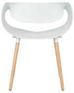 Набор 4 шт Стул обеденный DOBRIN ALIEN, ножки светлый бук, цвет белый (W-02) — изображение 5