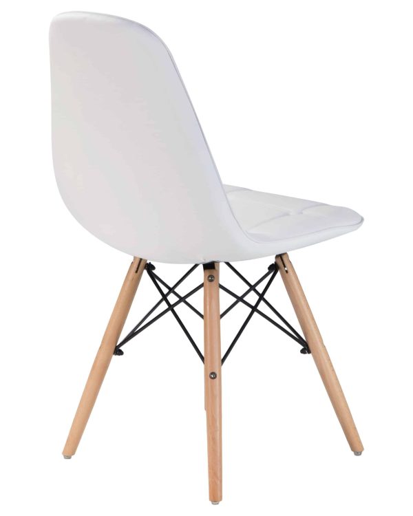 Набор 4 шт Стул обеденный DOBRIN BENNET, ножки светлый бук, белый — изображение 5