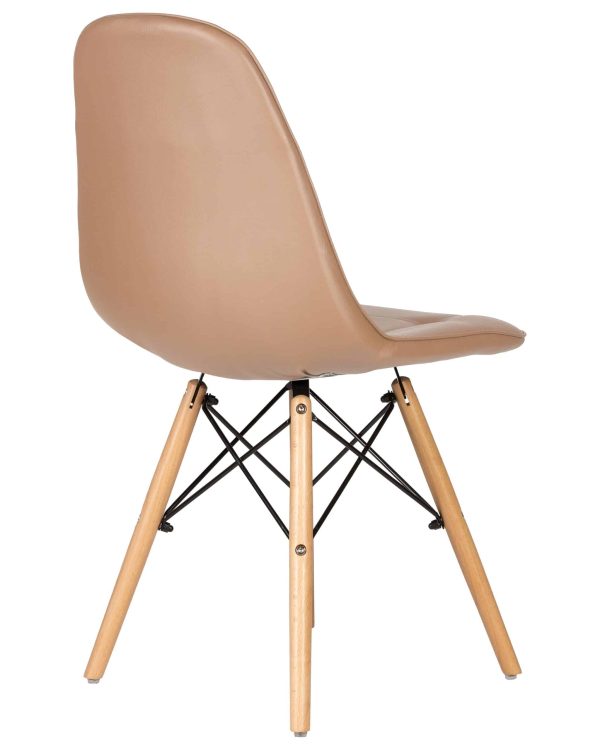 Набор 4 шт Стул обеденный DOBRIN BENNET, ножки светлый бук, коричневый — изображение 4