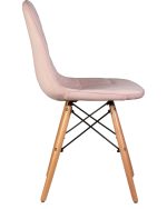 Набор 4 шт Стул обеденный DOBRIN BENNET, ножки светлый бук, пудрово-розовый велюр (HLR-39) — изображение 4