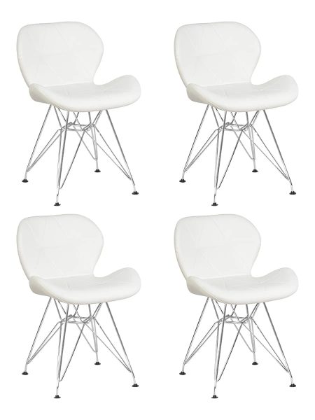 Набор 4 шт Стул обеденный DOBRIN BUTTERFLY CHROME