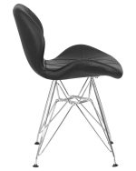 Набор 4 шт Стул обеденный DOBRIN BUTTERFLY CHROME, ножки хром, цвет чёрный — изображение 4