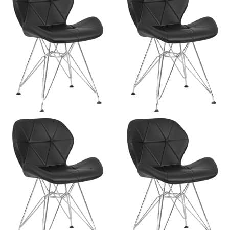 Набор 4 шт Стул обеденный DOBRIN BUTTERFLY CHROME