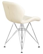 Набор 4 шт Стул обеденный DOBRIN BUTTERFLY CHROME, ножки хром, цвет кремовый — изображение 5