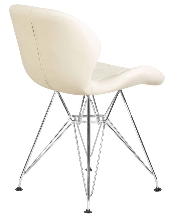 Набор 4 шт Стул обеденный DOBRIN BUTTERFLY CHROME, ножки хром, цвет кремовый — изображение 5