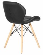 Набор 4 шт Стул обеденный DOBRIN BUTTERFLY, ножки светлый бук, цвет сиденья чёрный — изображение 5