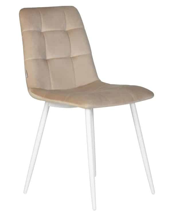 Набор 4 шт Стул обеденный DOBRIN CHILLY, Бежевый Holland 07, основание белое — изображение 4