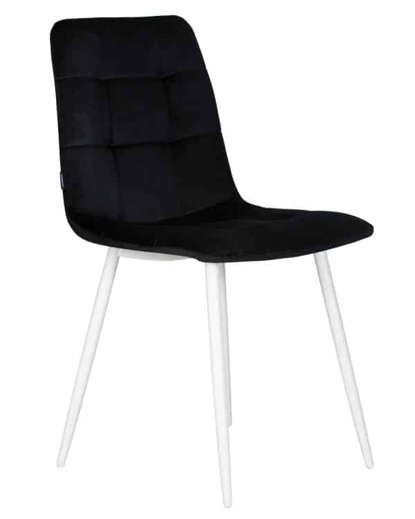 Набор 4 шт Стул обеденный DOBRIN CHILLY, Черный Holland 75, основание белое — изображение 4