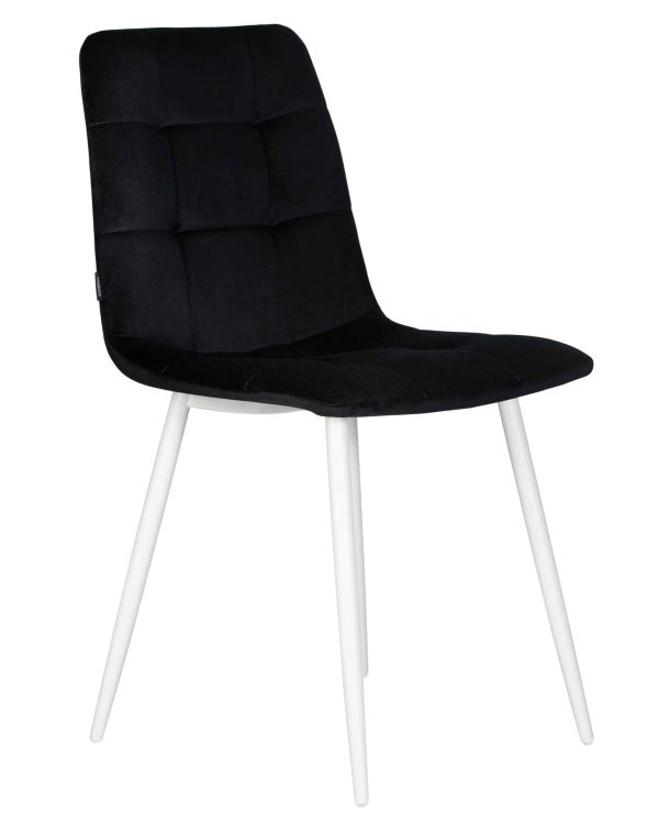 Набор 4 шт Стул обеденный DOBRIN CHILLY, Черный Holland 75, основание белое — изображение 4