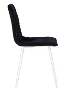 Набор 4 шт Стул обеденный DOBRIN CHILLY, Черный Holland 75, основание белое — изображение 5