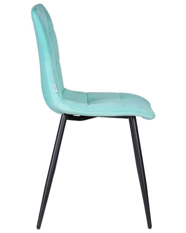 Набор 4 шт Стул обеденный DOBRIN CHILLY, Мятный Holland 50, основание черное — изображение 4