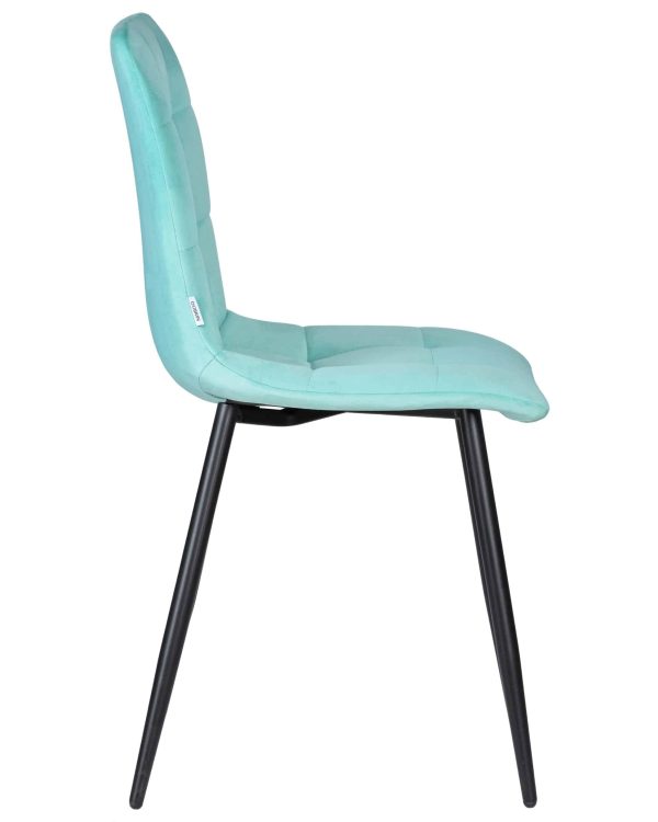 Набор 4 шт Стул обеденный DOBRIN CHILLY, Мятный Holland 50, основание черное — изображение 4