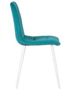 Набор 4 шт Стул обеденный DOBRIN CHILLY, Морской волны Holland 56, основание белое — изображение 4