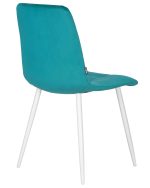 Набор 4 шт Стул обеденный DOBRIN CHILLY, Морской волны Holland 56, основание белое — изображение 5