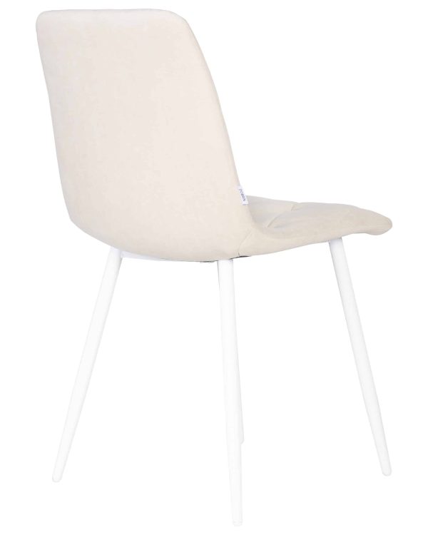 Набор 4 шт Стул обеденный DOBRIN CHILLY ROMBO, Бежевый Simple 44, основание белое — изображение 5